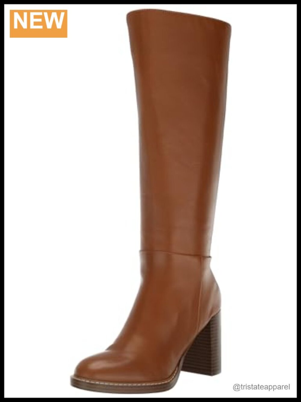 Marc Fisher Gabey Knee High Block Heel Dress Boots Women's 3 inch Almond Toe Zip